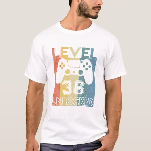 Level 36 Birthday 36 Year Old  Tシャツ (正面)