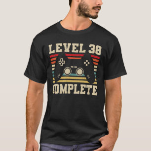 Level 38 Complete 38th Anniveraryビデオゲーマー Tシャツ