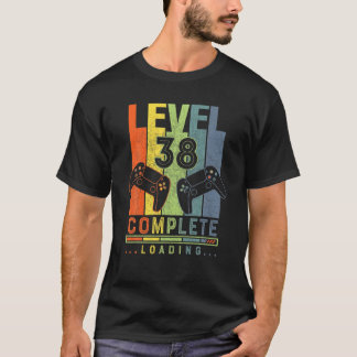 Level 38 Complete Gamer Gift 38 Years 結婚 Anni Tシャツ