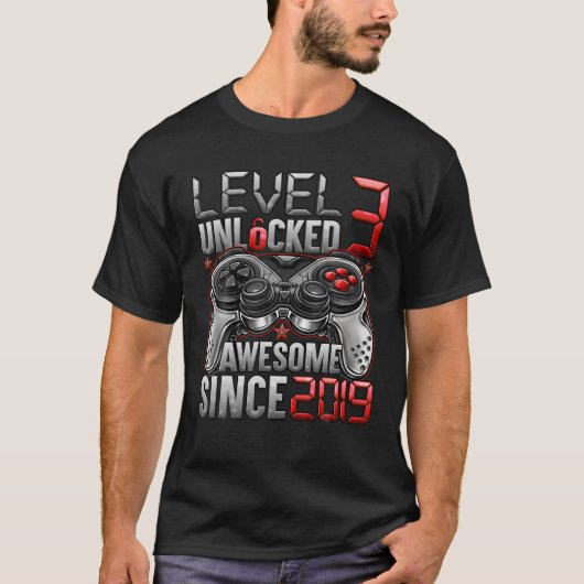 Level 3 Unlocked Awesome Since 2019 3Rd Birthday G Tシャツ (正面)