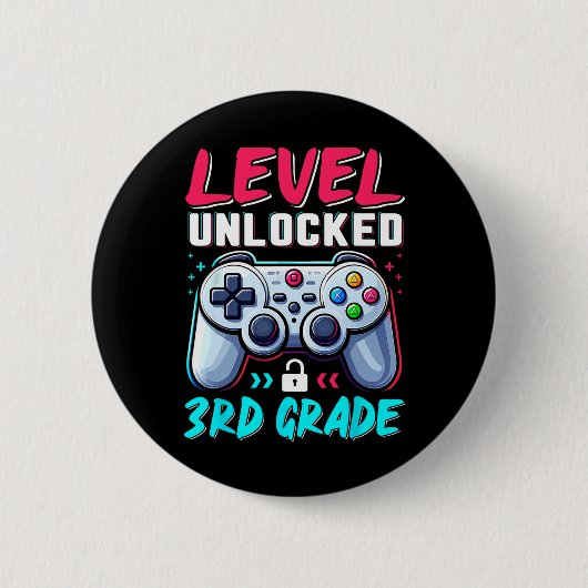 Level 3rd Grade Unlocked Back To School Team Third 缶バッジ (正面)