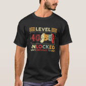 Level 40 Unlocked Awesome 1982 Video Game 40Th Bir Tシャツ (正面)