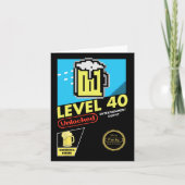 Level 40 Unlocked Video Game 40th Birthday カード (正面)