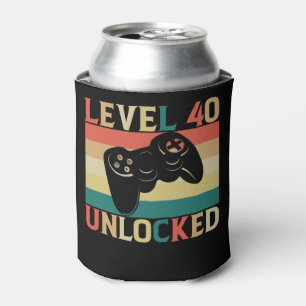 Level 40 Unlocked Video Gamer 40th Birthday 缶クーラー