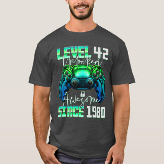 Level 42 アンロックド アウェサム 1980年以来 42歳の誕生日 tシャツ