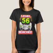 Level 56 Reached Gamer 56th Birthday Video Gaming  Tシャツ (正面)