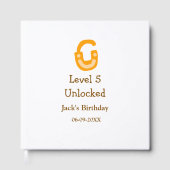Level 5 unlocked lock orange brown happy birthday  ゲストブック (正面)