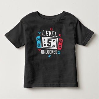 Level 5 Unlocked Shirt Gamer トドラーTシャツ