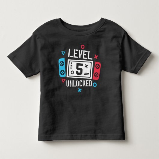 Level 5 Unlocked Shirt Gamer トドラーTシャツ (正面)