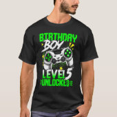 Level 5 Unlocked  Video Game Player Birthday Boy Tシャツ (正面)