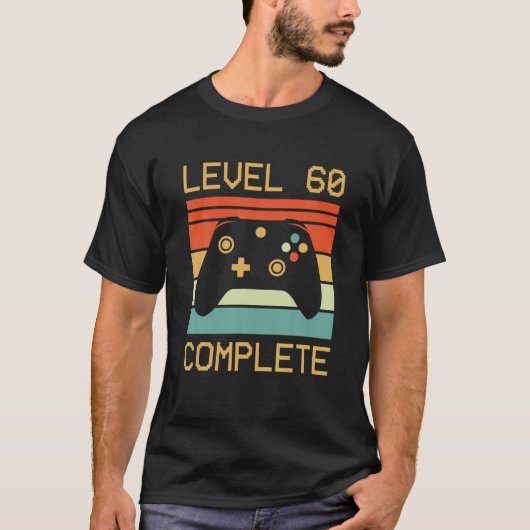 Level 60 Complete Video Gamer - 60Th 結婚's Anive Tシャツ (正面)