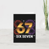 Level 67 Complete Six Seven Birthday Fireworks  カード (正面)