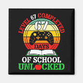 Level 67 Completed Days Of School Unlocked Gamer S マグネット (正面)
