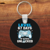 Level 67 Days Of School Unlocked 67 Meme Humor 6 7 キーホルダー (正面)