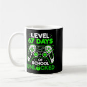 Level 67 Days Of School Unlocked Boys 67th Day Of コーヒーマグカップ (左)