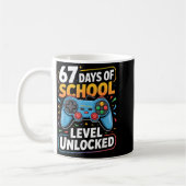 Level 67 Days Of School Unlocked Boys 67th Day Of コーヒーマグカップ (左)