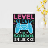 Level 67 Days Of School Unlocked Funny 6 7 Meme Ga カード (黄色い花)