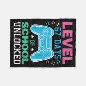 Level 67 Days Of School Unlocked Funny 6 7 Meme Ga フリースブランケット (正面(横))