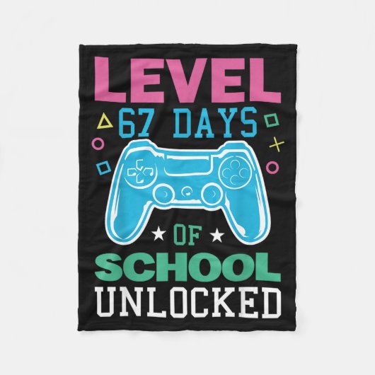Level 67 Days Of School Unlocked Funny 6 7 Meme Ga フリースブランケット (正面)