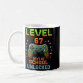 Level 67 Days Of School Unlocked Funny Six Seven G コーヒーマグカップ (左)