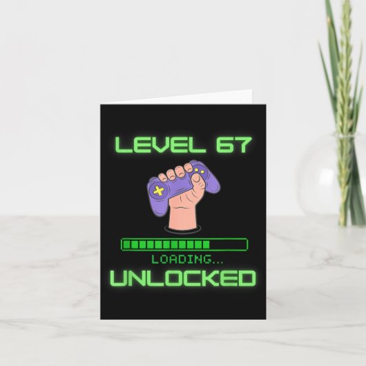 Level 67 Unlocked Gaming 6-7 School Meme Six Seven カード (正面)