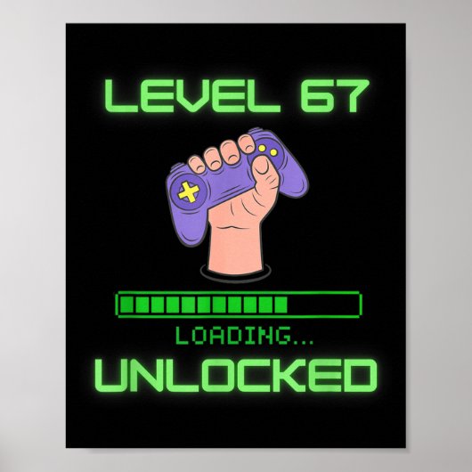 Level 67 Unlocked Gaming 6-7 School Meme Six Seven ポスター (正面)