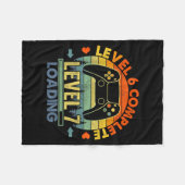 Level 6 Complete 6 Anniversary Gift 6th Wedding An フリースブランケット (正面(横))