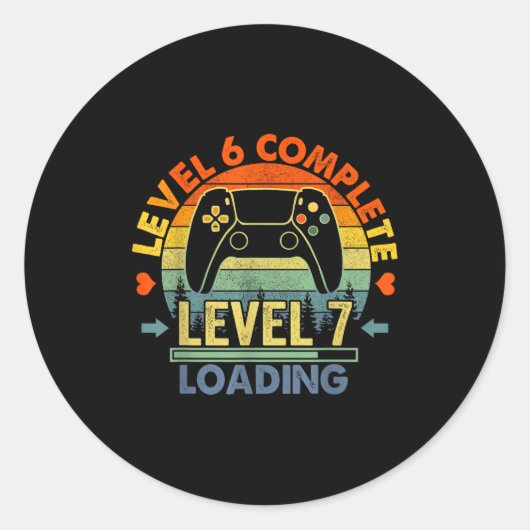 Level 6 Complete 6 Anniversary Gift 6th Wedding An ラウンドシール (正面)