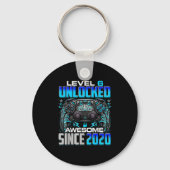 Level 6 Unlocked Awesome Since 2020 6th Birthday G キーホルダー (正面)