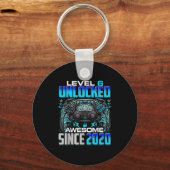 Level 6 Unlocked Awesome Since 2020 6th Birthday G キーホルダー (正面)