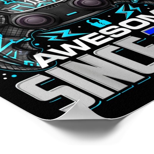 Level 6 Unlocked Awesome Since 2020 6th Birthday G ポスター (角)