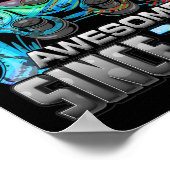 Level 6 Unlocked Awesome Since 6th Birthday Gaming ポスター (角)