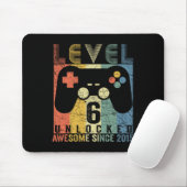Level 6 Unlocked Awesome Video Game 6th Birthday B マウスパッド (マウス)