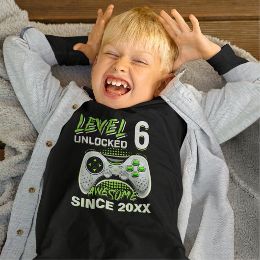 Level 6 Unlocked - Fun Birthday 6 Gamer  Tシャツ