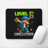 Level 6 Unlocked Funy Birthday Boy Pixel Gamer 6th マウスパッド (マウス)