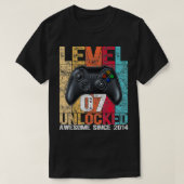 Level 7 Unlocked Awesome Since 2014 7th Birthday G Tシャツ (デザイン正面)