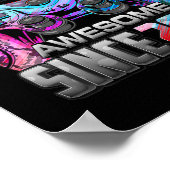 Level 7 Unlocked Awesome Since 2015 Video Game ポスター (角)