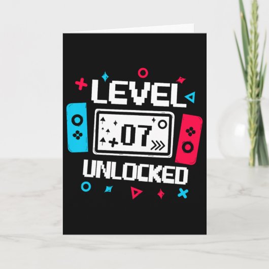 Level 7 Unlocked Gamer - 7th Birthday Gift Video G カード (正面)