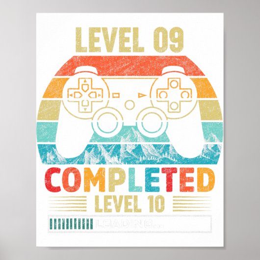 Level 9 Completed Level 10 Loading 9th Birthday Vi ポスター (正面)