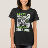 Level 9 Unlocked 素晴らし 2012ビデオゲーム9誕生 Tシャツ (正面)