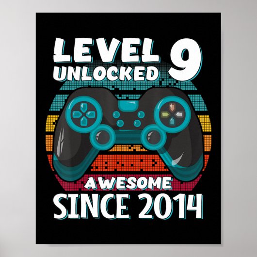 Level 9 Unlocked 素晴らし 2014ビデオゲーム9誕生 ポスター (正面)