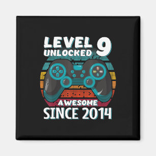 Level 9 Unlocked 素晴らし 2014ビデオゲーム9誕生 マグネット