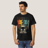 Level 9 Unlocked 素晴らし 2014 Boy Video Game 9th B Tシャツ (正面フル)