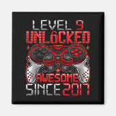 Level 9 Unlocked 9 Year Old For Boys 9th Birthday  マグネット (正面)
