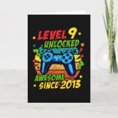 Level 9 Unlocked Awesome 2013 Game 9th Birthday カード (正面)