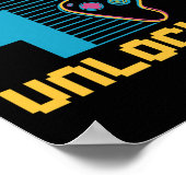 Level 9 Unlocked Gaming Birthday 1  ポスター (角)