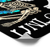 Level 9 Unlocked Skeleton Gamer Video Gaming 9th B ポスター (角)