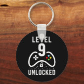 Level 9 Unlocked Video Game 9th Birthday Gift  キーホルダー (正面)
