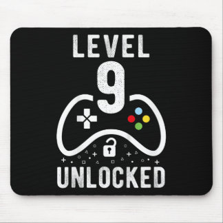 Level 9 Unlocked Video Game 9th Birthday Gift  マウスパッド