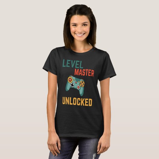 Level master unlocked a gamming for elite gamers tシャツ (正面フル)